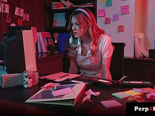 Shoplifter Sucks and Rides the Fake Guard'_s Cock - Perp4k