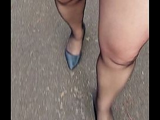 Minidress - crossdresser walking